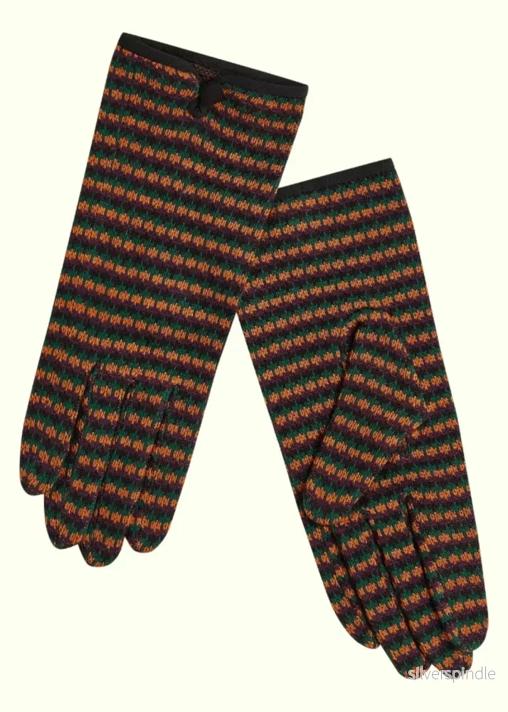 Luftiga handskar med fair-isle-mönster