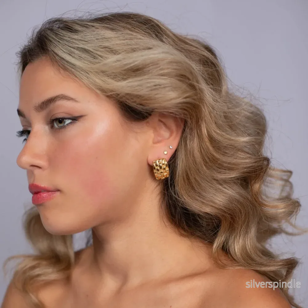 Vintage gold earrings - Bild 2