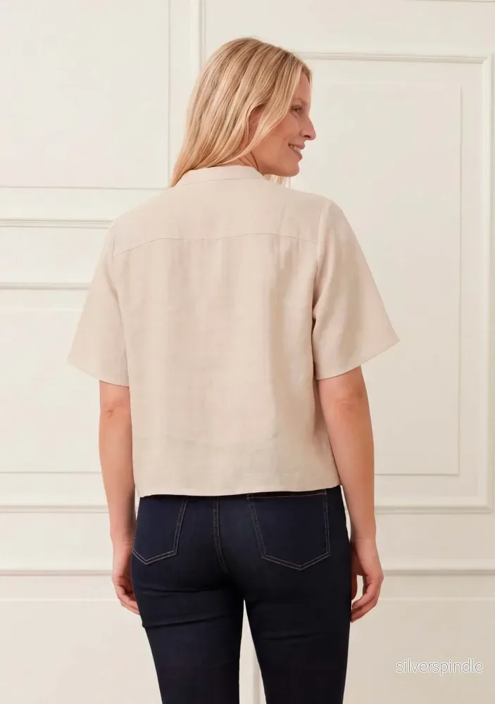 Pearl s/s Blouse - Sand - Bild 2