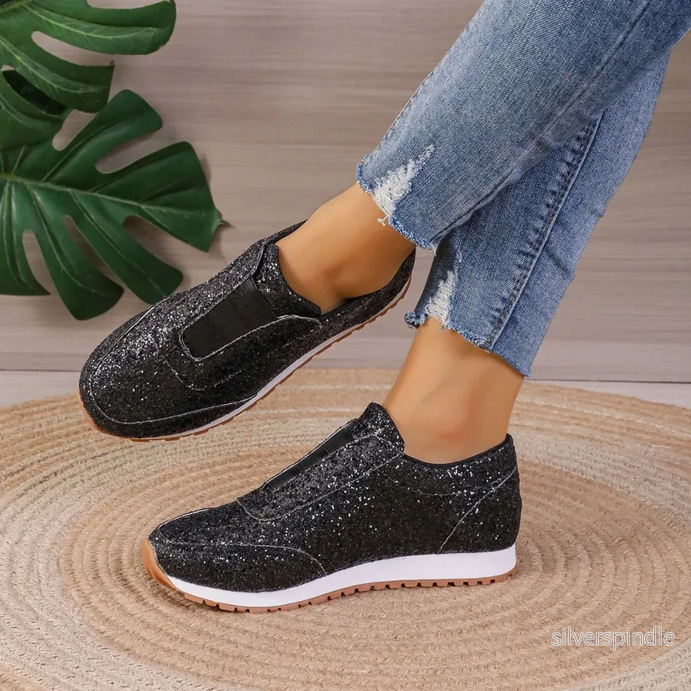 Emma | Glittrande Bekväma Slip-On-Skor Emma | Glittrande Bekväma Slip-On-Skor