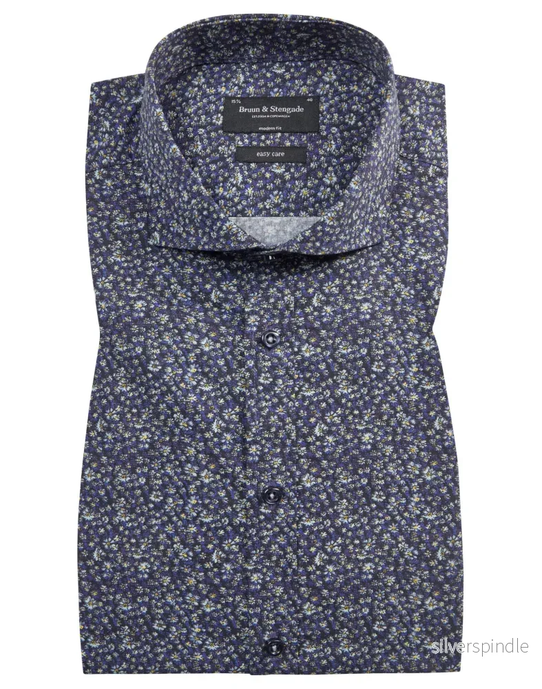 BS Vaneken Modern Fit Skjorta - Navy