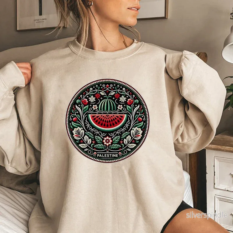 Oliver | Färgglad Långärmad T-shirt Herr med Vattenmelontryck - Bild 2