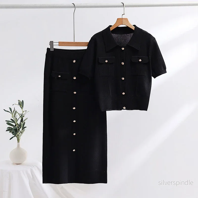 Sophie | Elegant Kortärmad Polo Set Med Kjol Sophie | Elegant Kortärmad Polo Set Med Kjol
