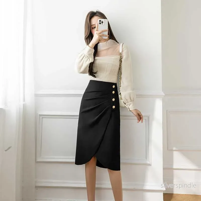 Sofia | Elegant Plisserad Midikjol med Slits - Bild 2