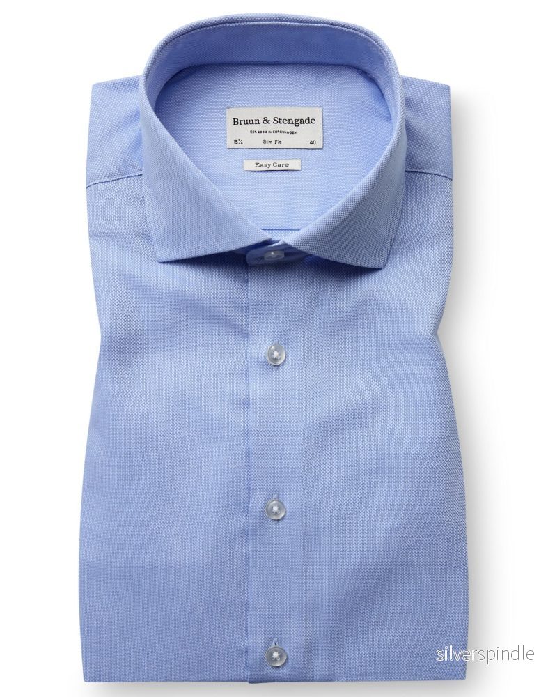 BS Zverev Slim Fit Skjorta - Light Blue
