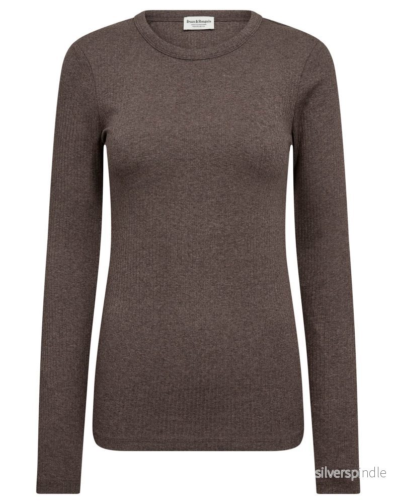 BS Margrethe Långärmad T-Shirt - Brown