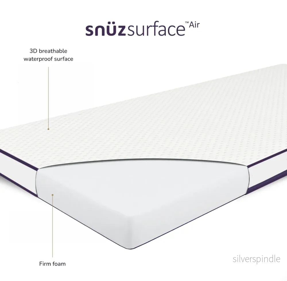 Snuz Surface Pro – anpassningsbar madrass för växasäng 70 × 140 cm