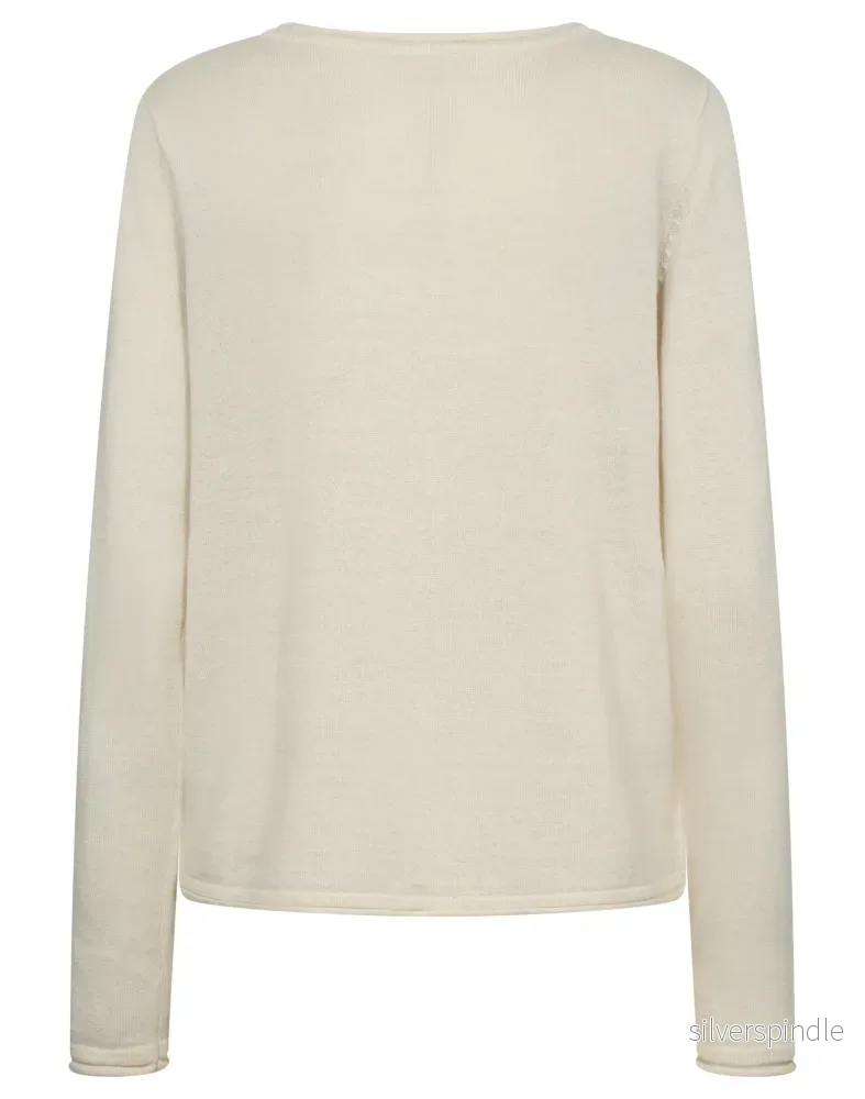 BS Ophelia Regular Fit Stickat - Off White - Bild 2
