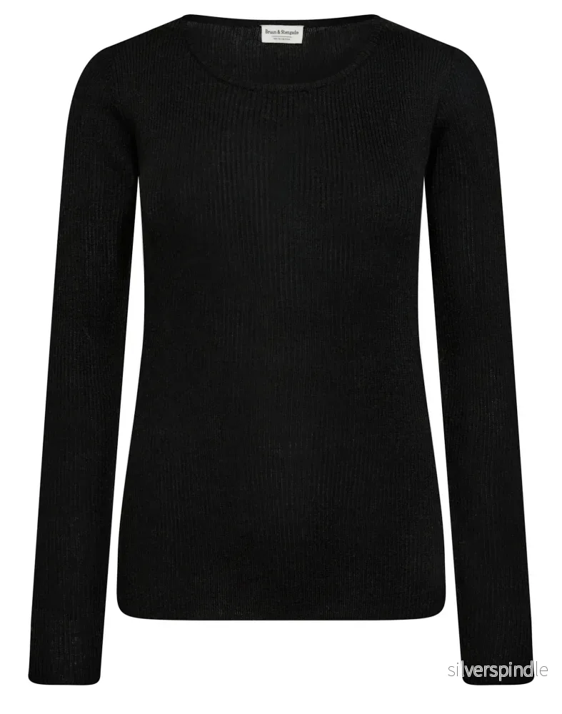 BS Asdis Regular Fit Stickat - Black