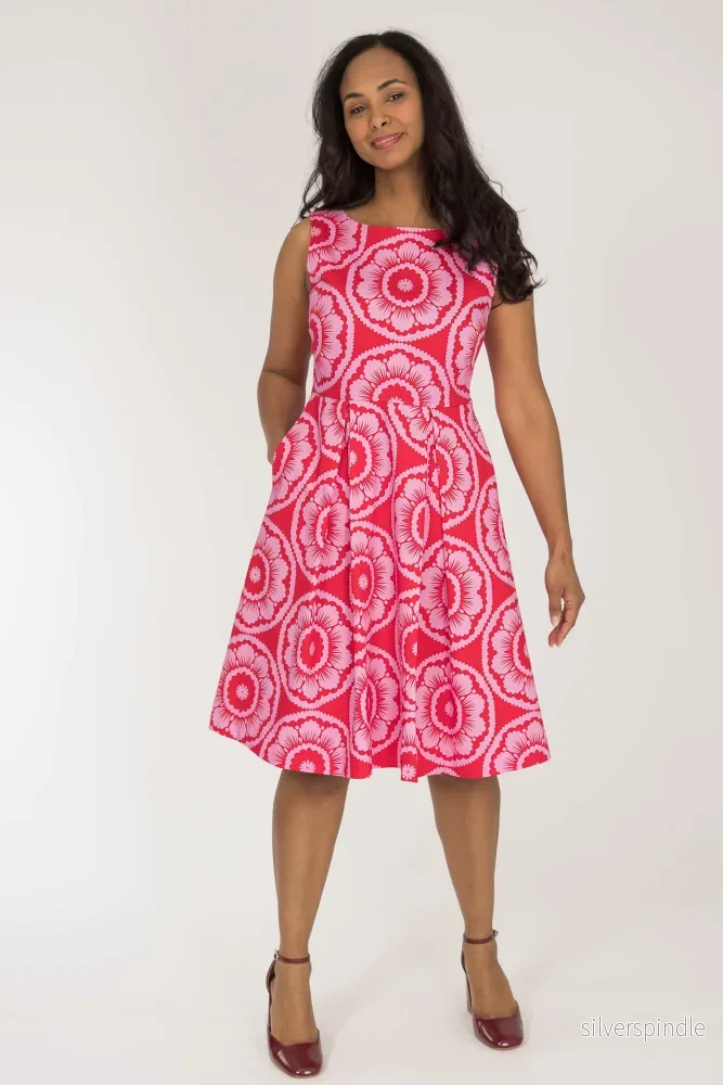 Charm stretch short woven dress - Red-Pink - Bild 3