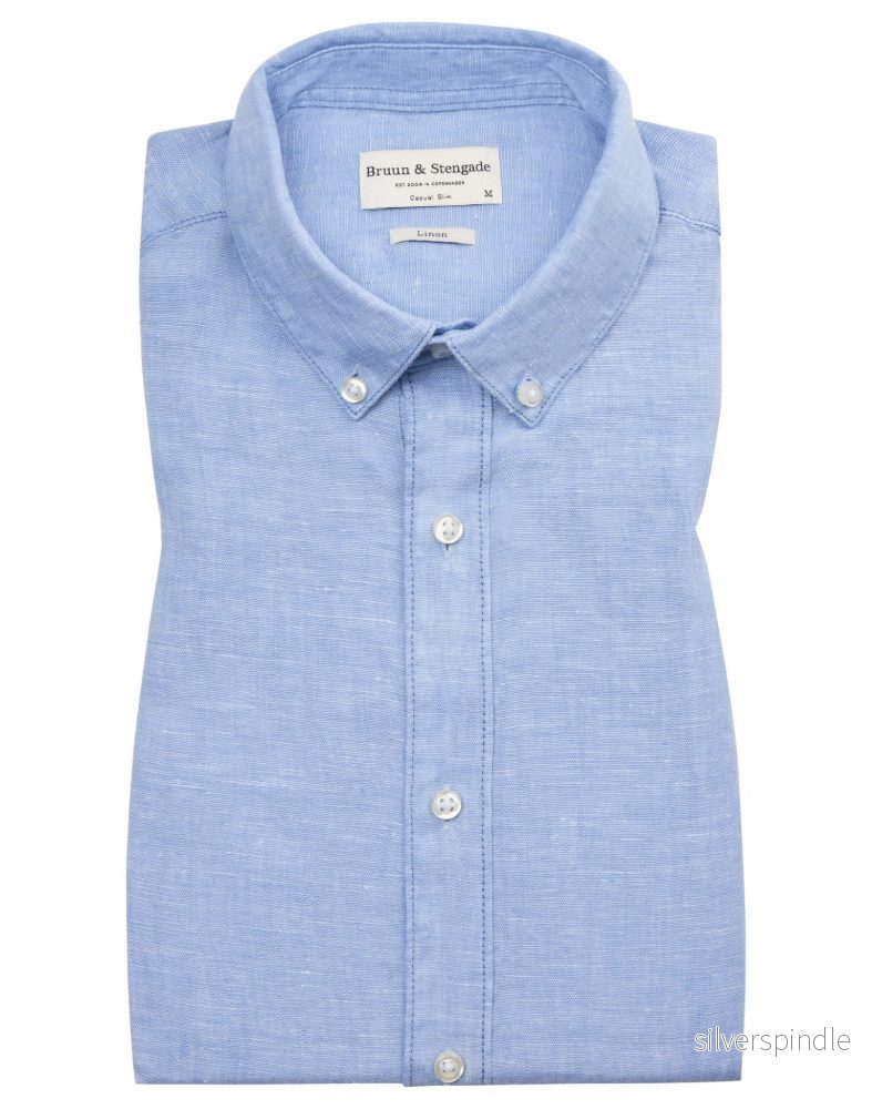 BS Sainz Casual Slim Fit Skjorta - Light Blue