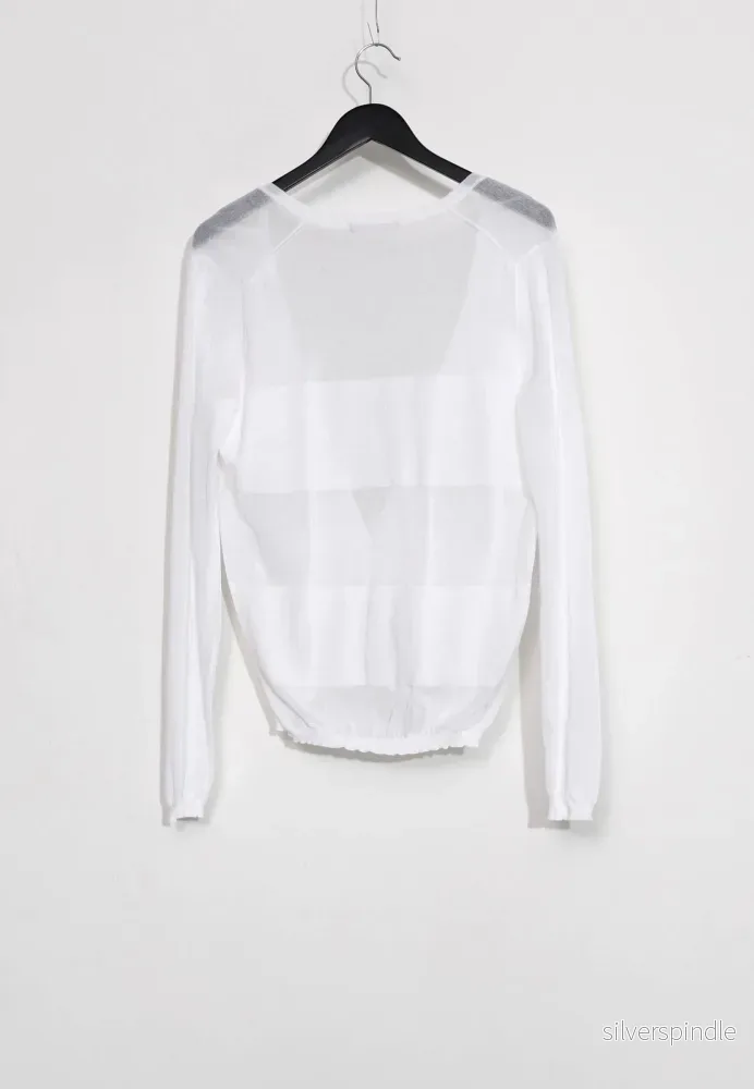 TRANSPARENT STRIPES CARDIGAN - Vit - Bild 2