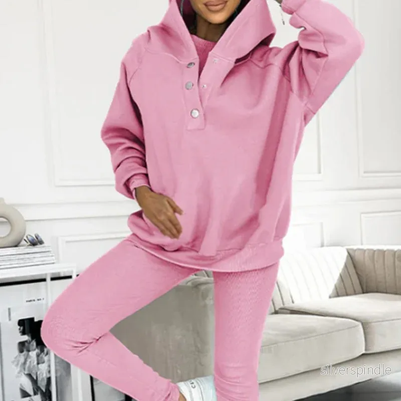 Sophie | Trendigt Träningsset med Huvtröja och Slim Fit Byxor - Bild 3