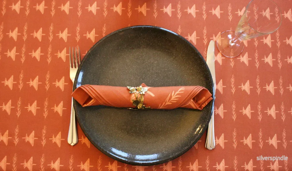 Servetter Skogsbryn Bomull Terrakotta (Set om 2) - Bild 3