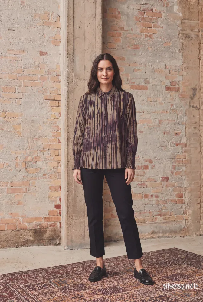 Ane Smock Shirt - Aubergine Flow - Bild 2