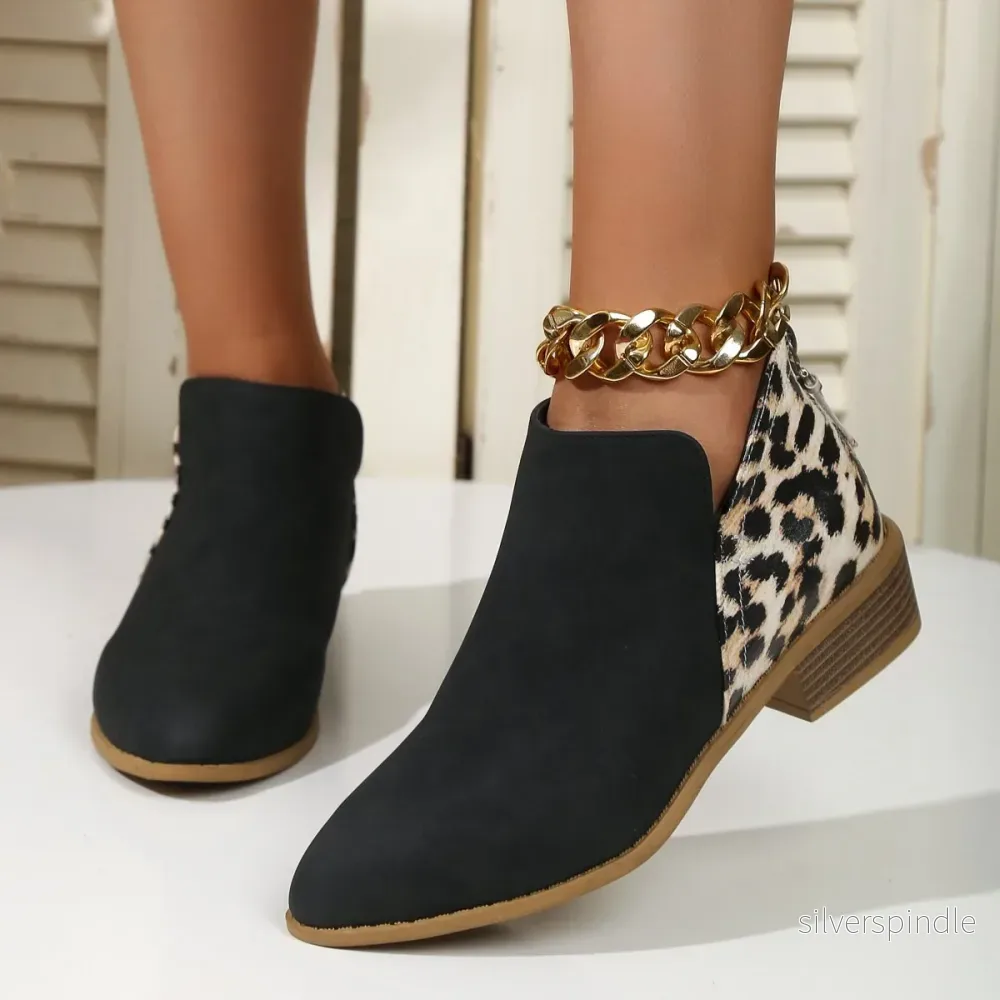 Mason | Elegant Leopard Print Ankle Boots - Bild 2