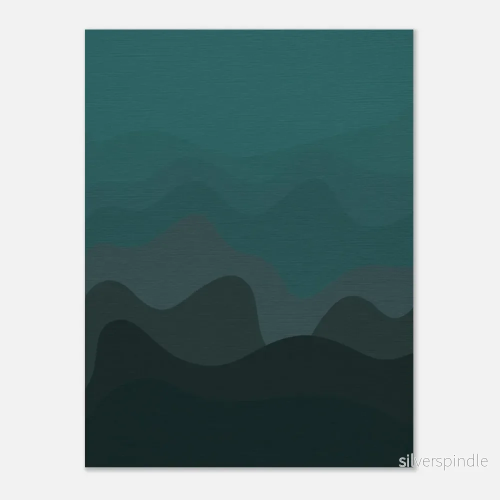 Naturposter Geometriska Berg - Väggkonst i Grönt - Bild 2