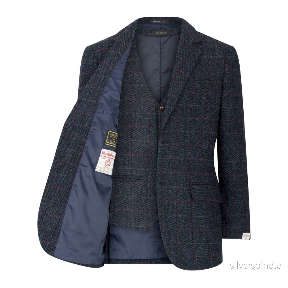 Walker & Hawkes Blakemore Royal Blue – Harris Tweed kavaj