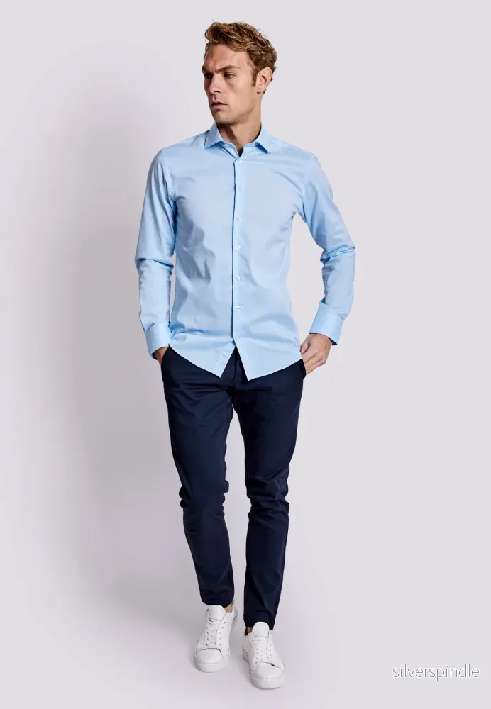 BS Giggs Modern Fit Skjorta - Light Blue - Bild 3