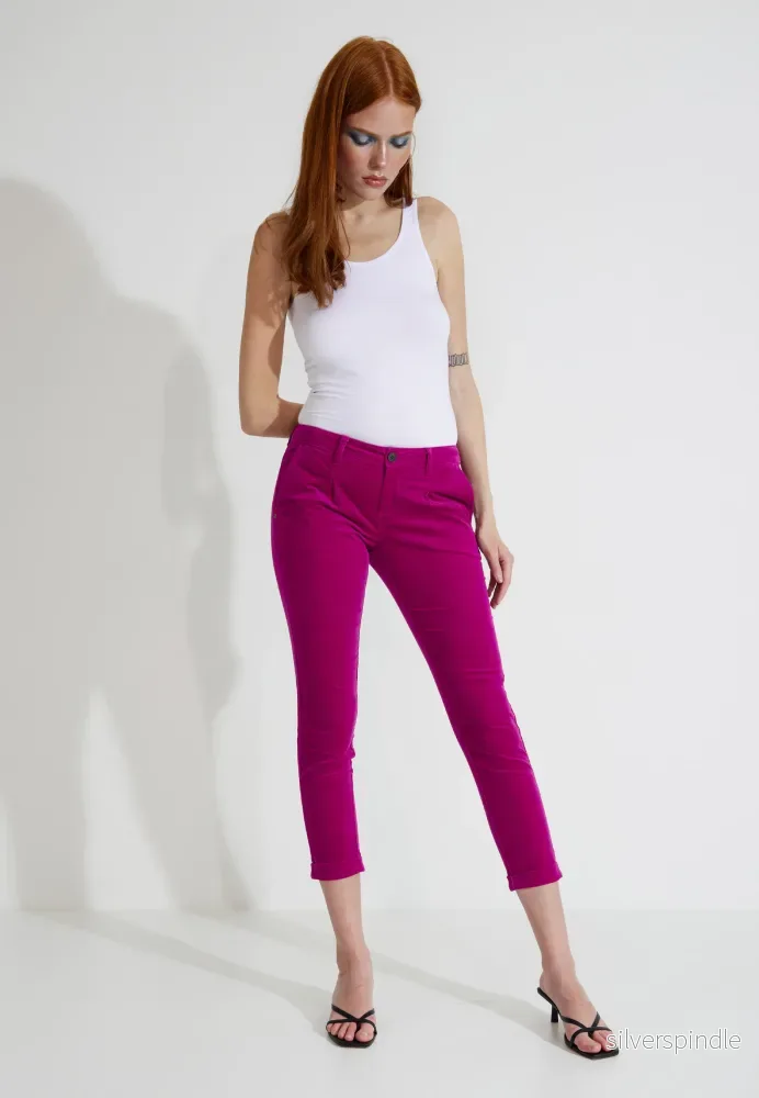 VELVET TROUSERS – Deep Pink VELVET TROUSERS – Deep Pink