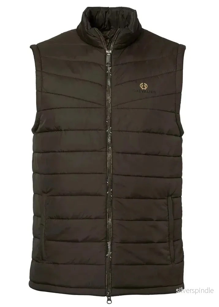 Chevalier Quintin Padded Vest Men Leather Brown Chevalier Quintin Padded Vest Men Leather Brown