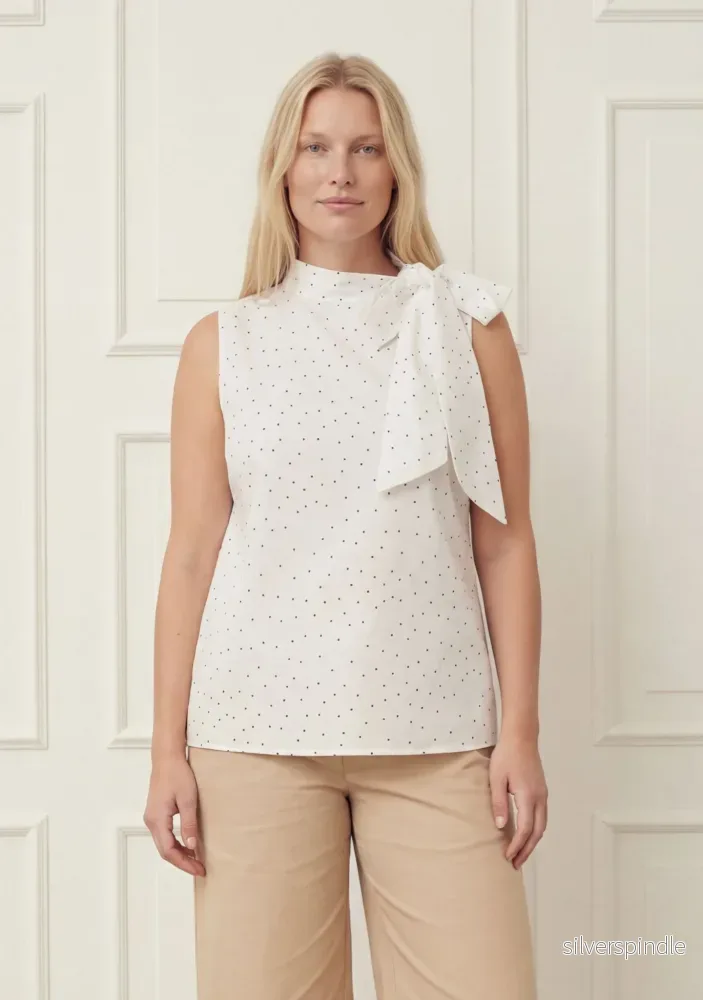 Molly Top - White w/Black