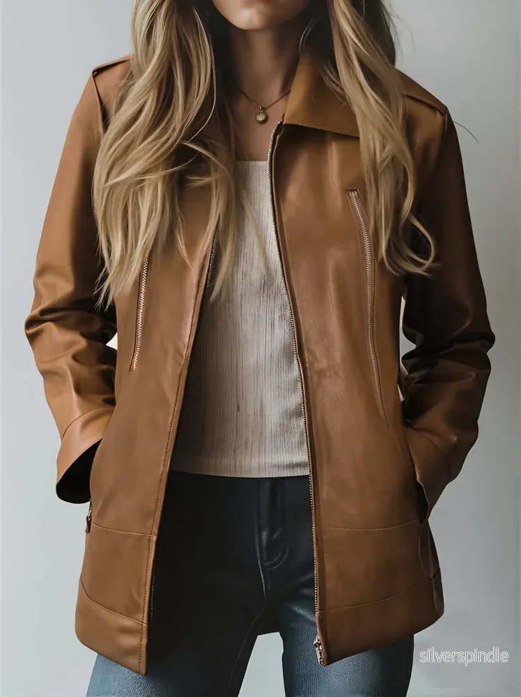 Sophie | Vintage Höstjacka med Slagkrage för Dam
