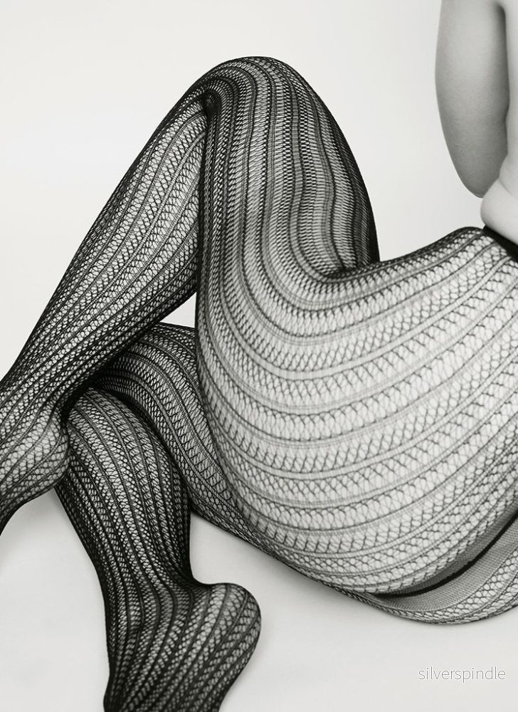 Selma tights nätstrumpor - svart - Bild 2
