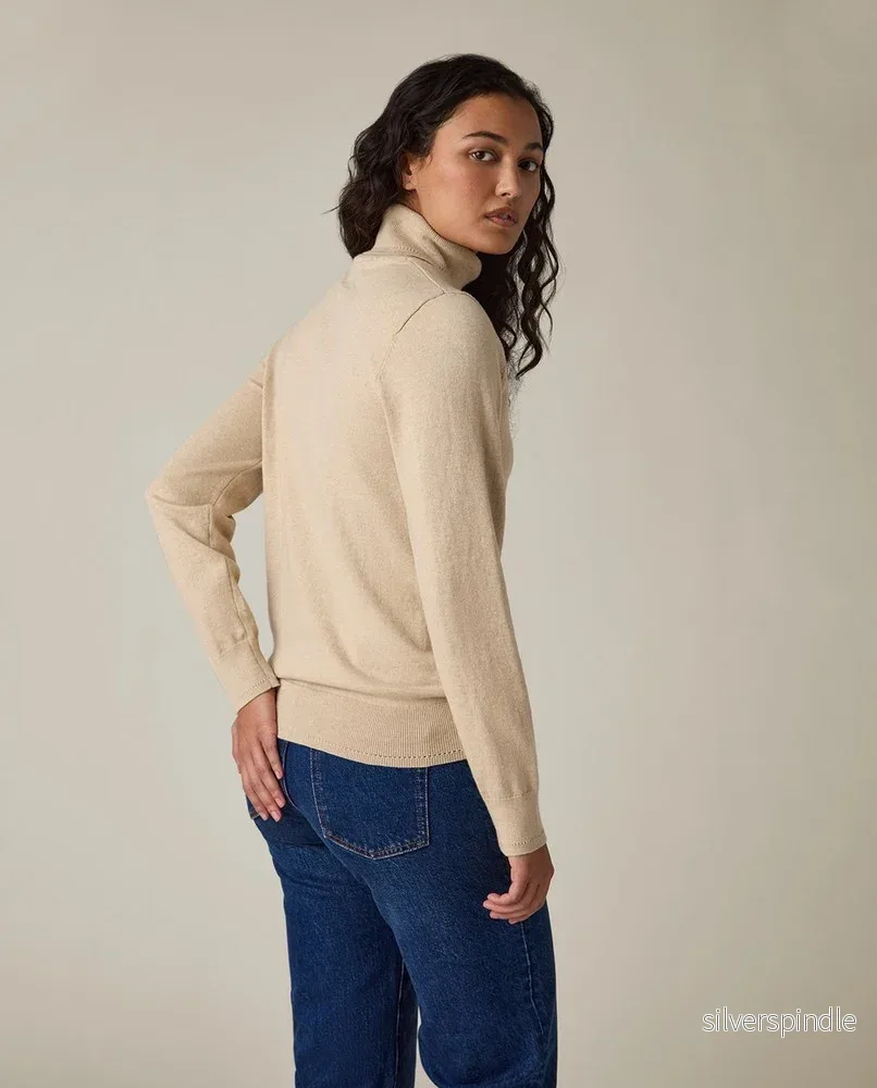 Lexington Knitted Turtleneck Beige - Bild 3