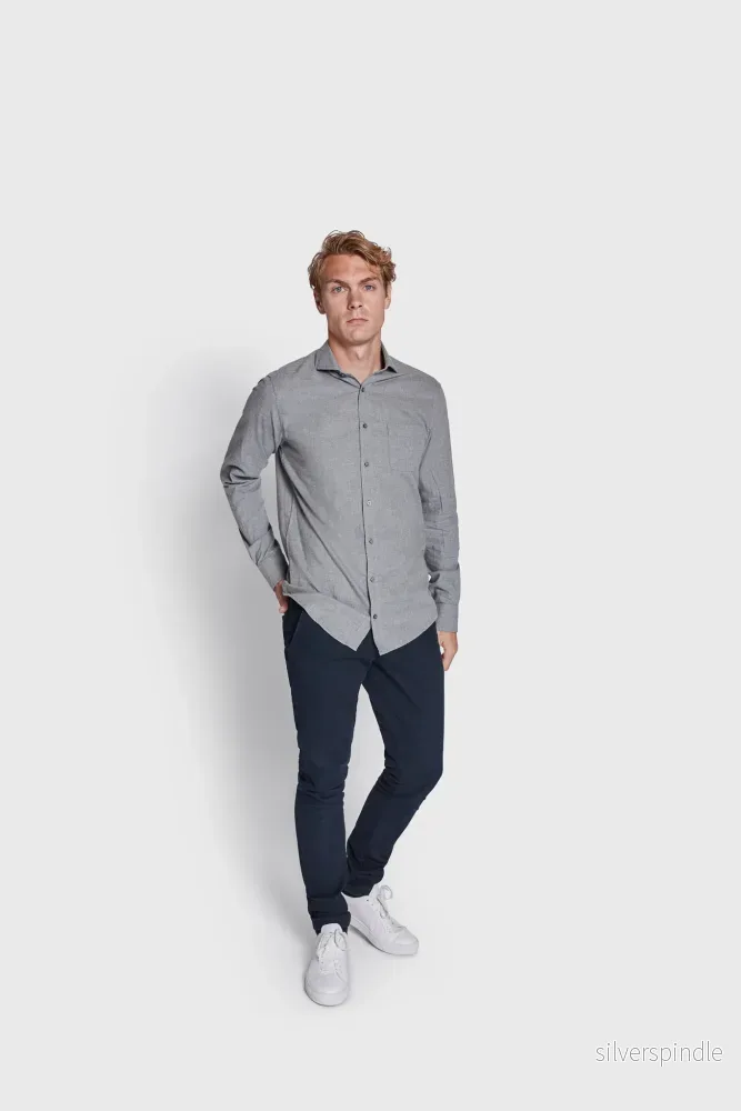 BS Sulayman Casual Slim Fit Skjorta - Grey - Bild 3