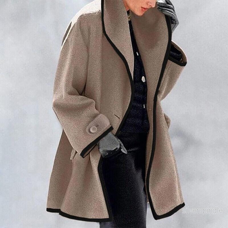 Elegant Vinterkappa Dam i Ull med Isolerande Tyg | Tidlös Design för Värme och Stil - Bild 2
