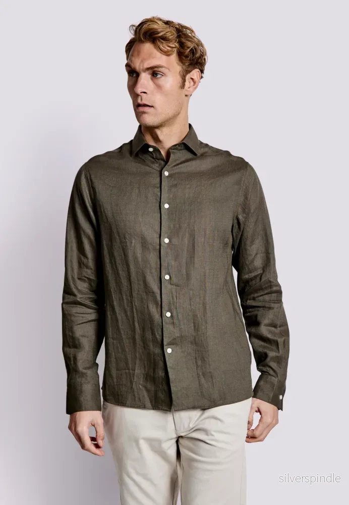 BS Sevilla Casual Slim Fit Skjorta - Army - Bild 3
