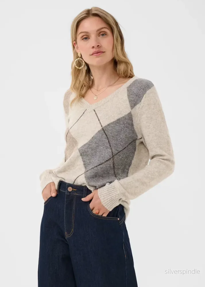 Cream CRHope Knit Pullover Oatmeal Melange - Bild 2