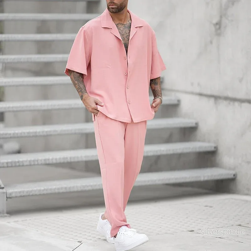 Oliver | Lätt Sommar Tvådelat Set med Skjorta och Byxor - Bild 2