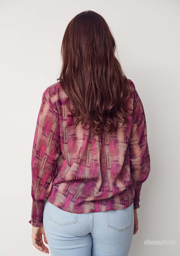 Vibse Shirt - Potato/Cerise Flow - Bild 2