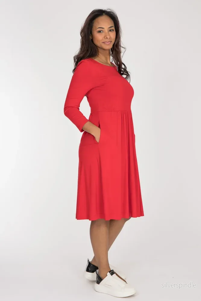Ideal short jersey dress - True Red - Bild 2