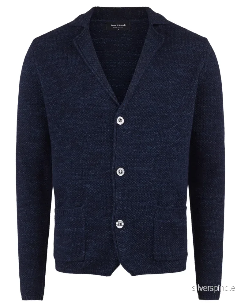 BS Yak Regular Fit Stickad Tröja – Navy
