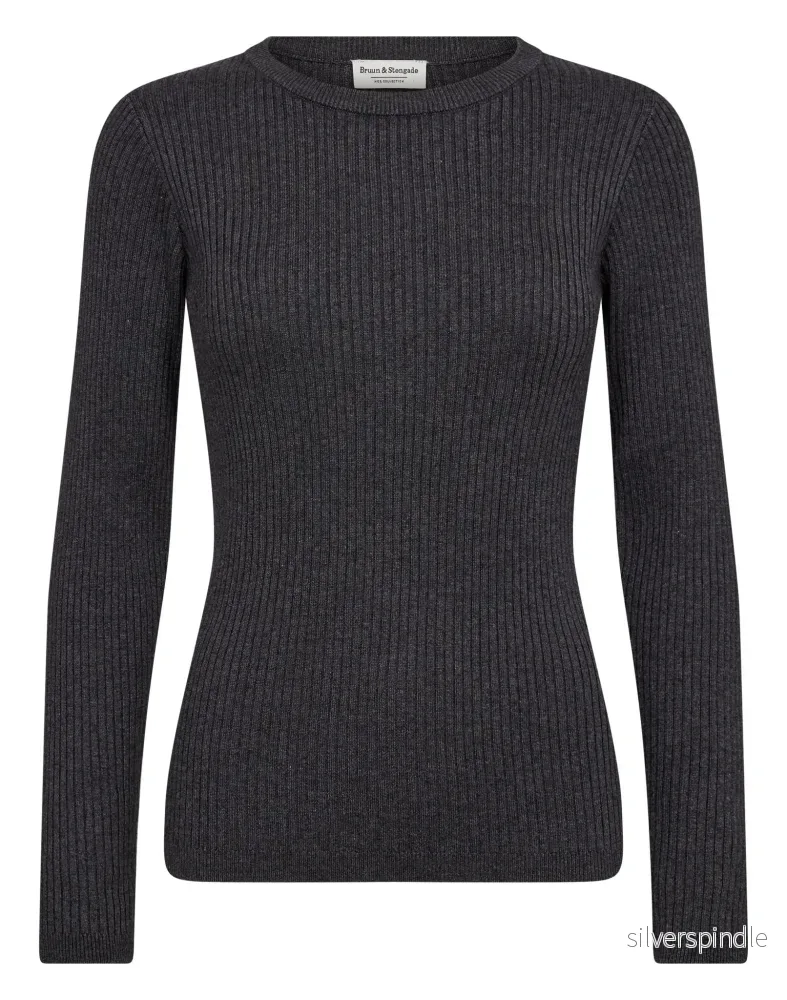 BS Bonita Regular Fit Stickat – Grey