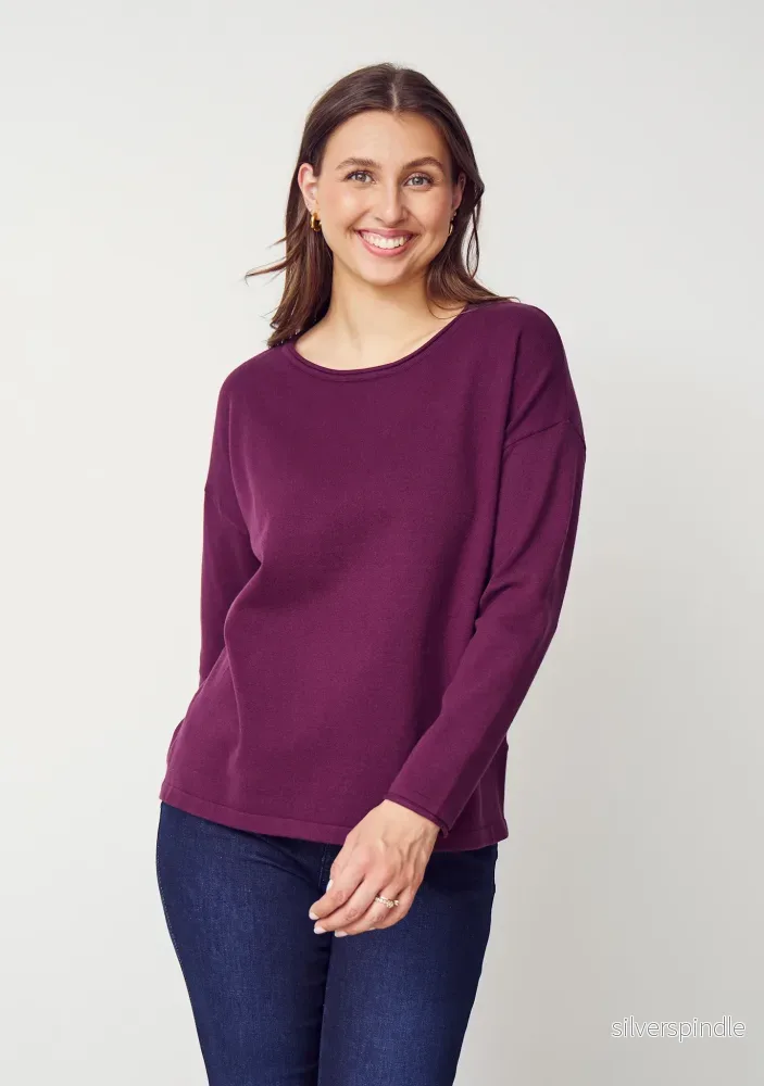 Frigga Knit Pullover - Wine - Bild 2