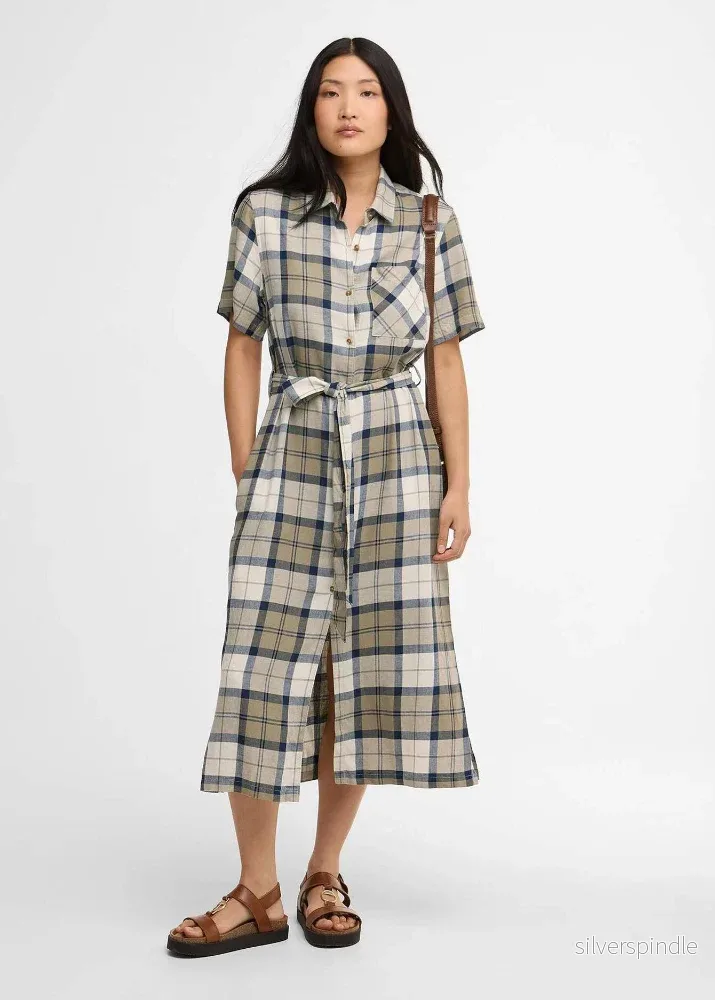 Barbour Fern Midi Dress Dress Navy Tartan Barbour Fern Midi Dress Dress Navy Tartan