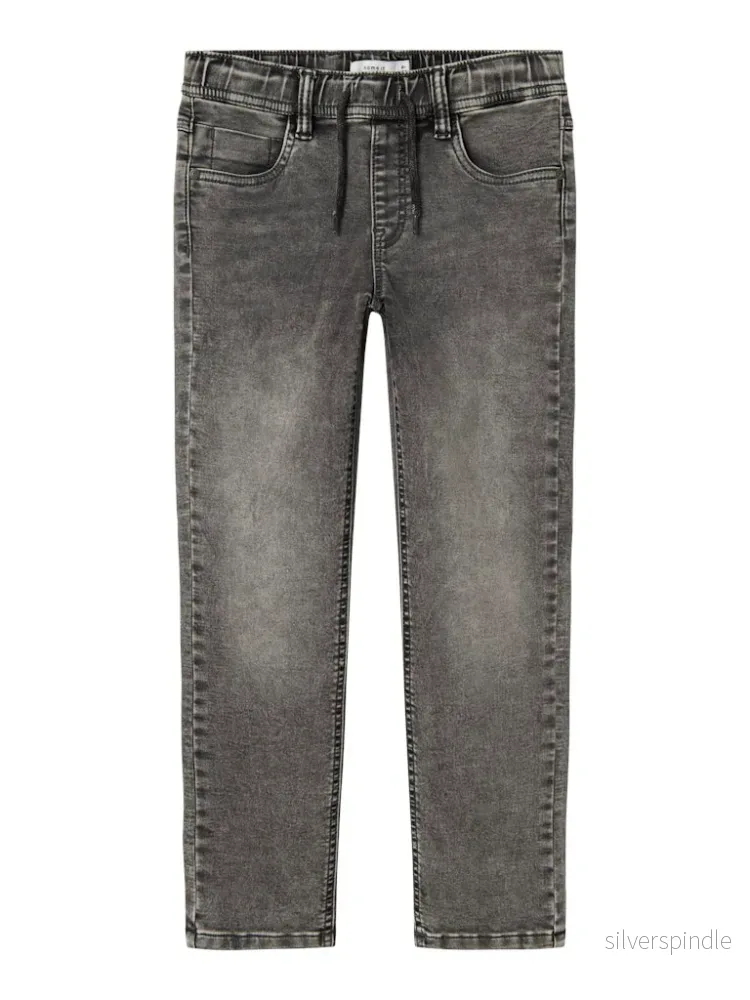 Grå Jeans Resår i midjan