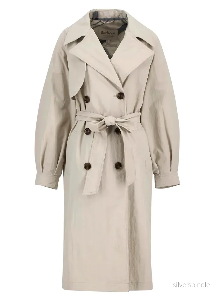 Barbour Layla Trenchcoat Showerproof Jacket Stone - Bild 2