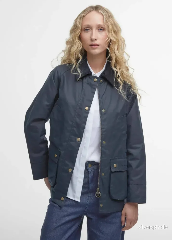 Barbour Acorn Wax Jacket Navy