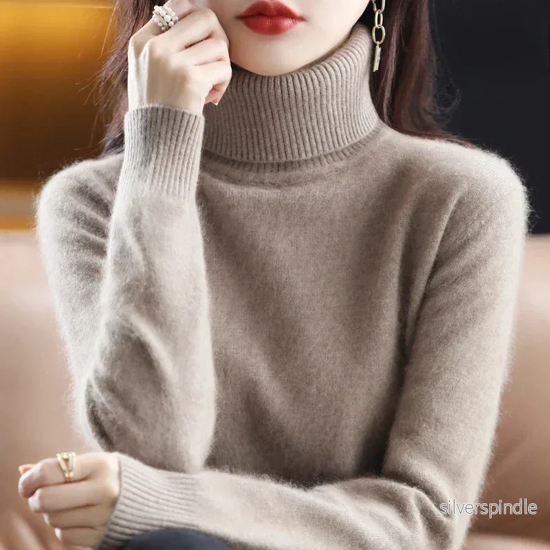 Kashmirtröja Dam | Turtleneck i Lyxig Kashmir med Hög Komfort | Elegant Basplagg för Vardagsbruk