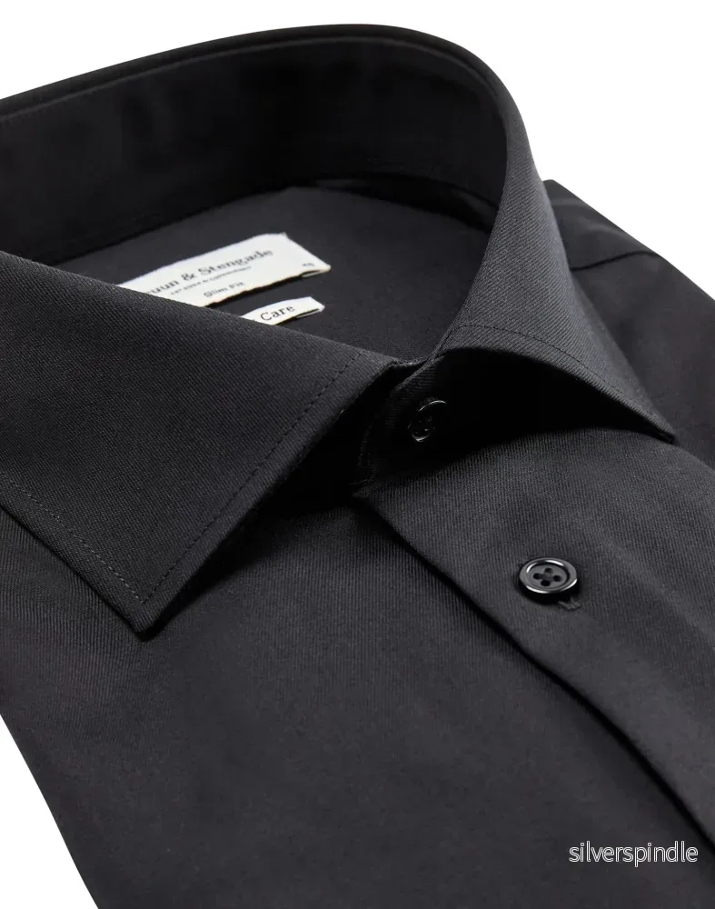 BS Miles Slim Fit Skjorta - Black - Bild 2