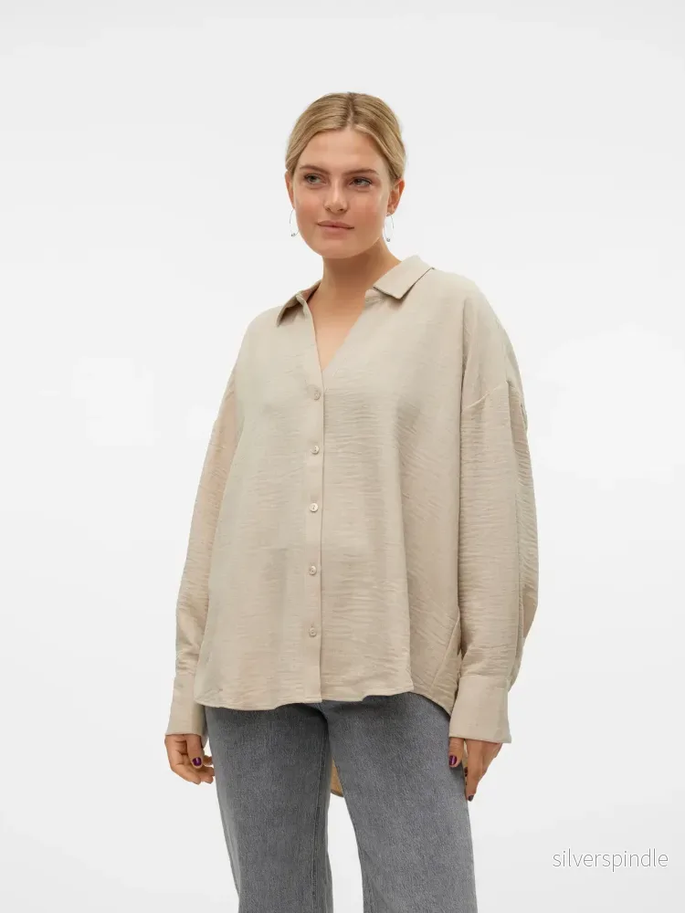 MELANEY QUEENY SHIRT OVERCAST MELANGE MELANEY QUEENY SHIRT OVERCAST MELANGE