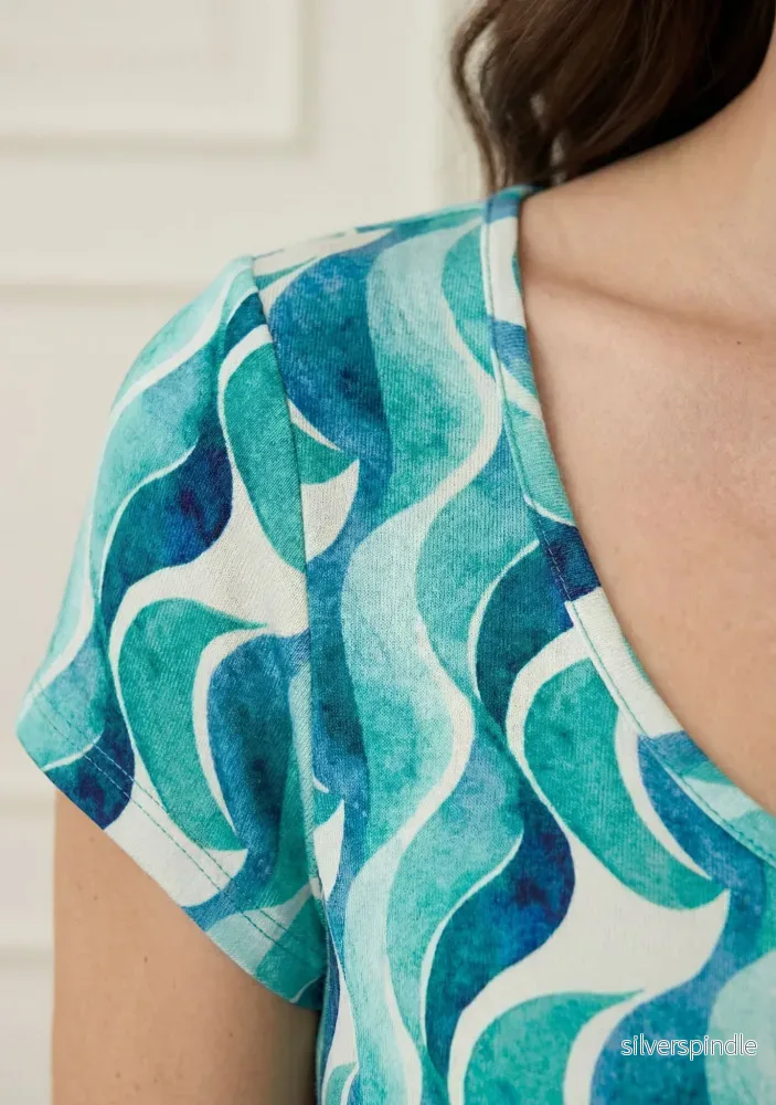 Kalla Jersey Dress - Aqua Flow - Bild 3
