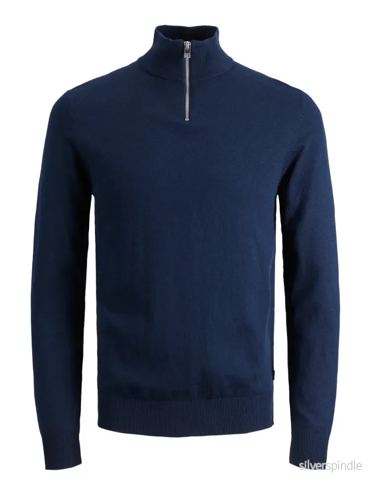 Emil Stickad Half Zip Tröja Emil Stickad Half Zip Tröja