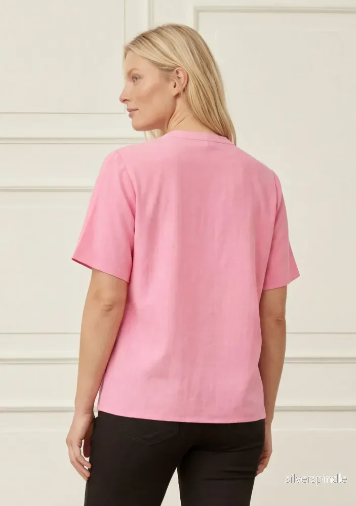 Pearl s/s Blouse - Fresh Pink - Bild 2