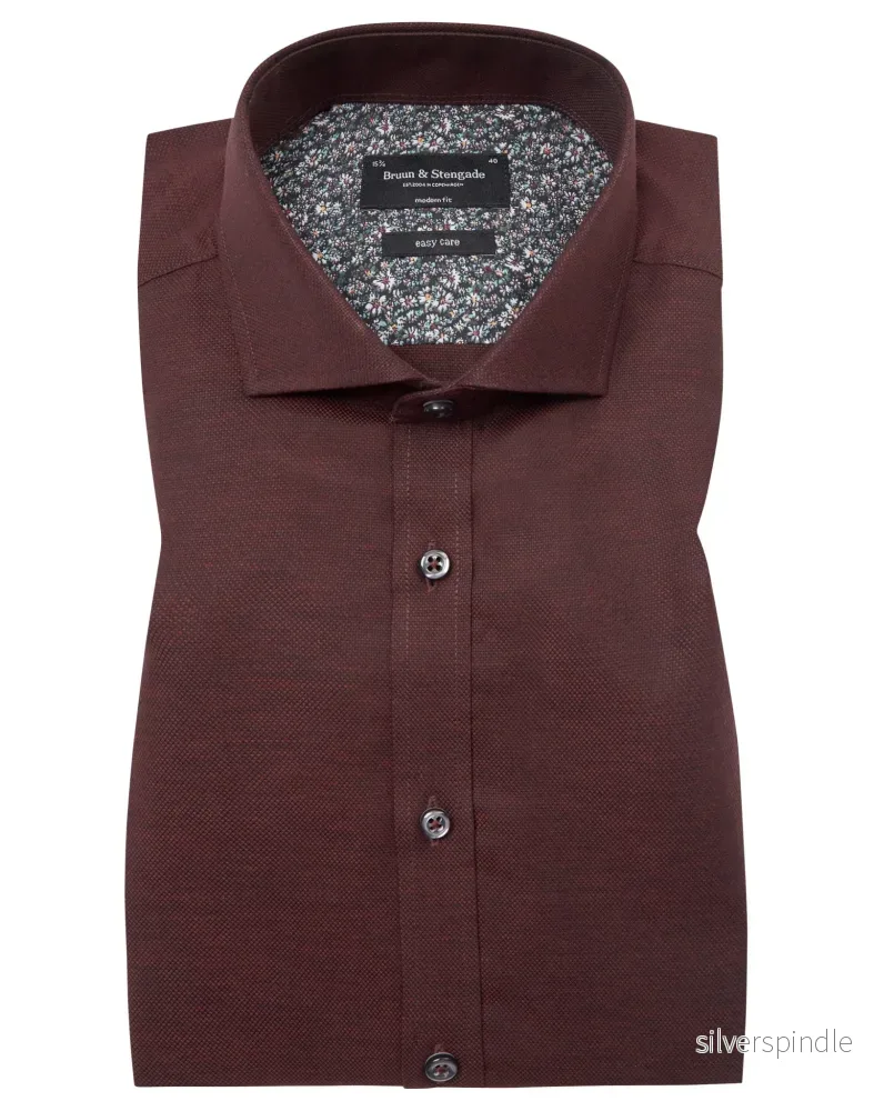 BS Teemu Modern Fit Skjorta – Bordeaux BS Teemu Modern Fit Skjorta – Bordeaux